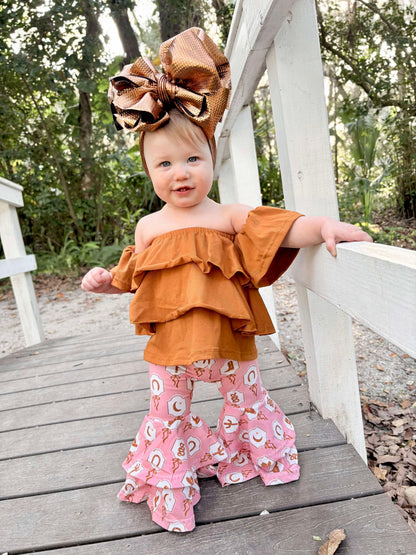 Saddle ruffle top