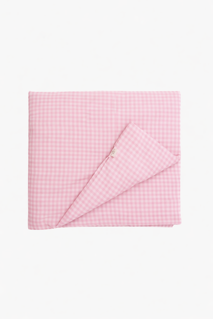Pink Gingham Crib Quilted Blanket