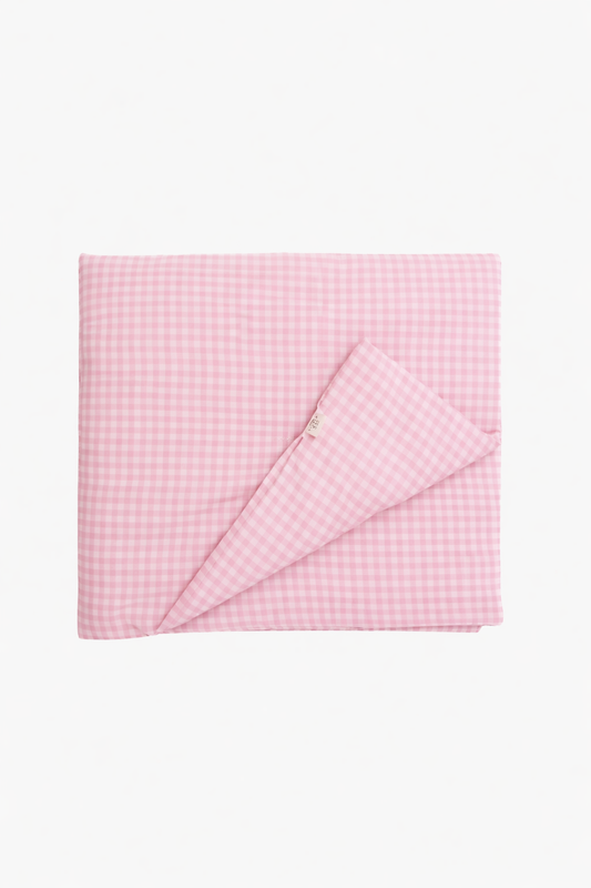 Pink Gingham Crib Quilted Blanket
