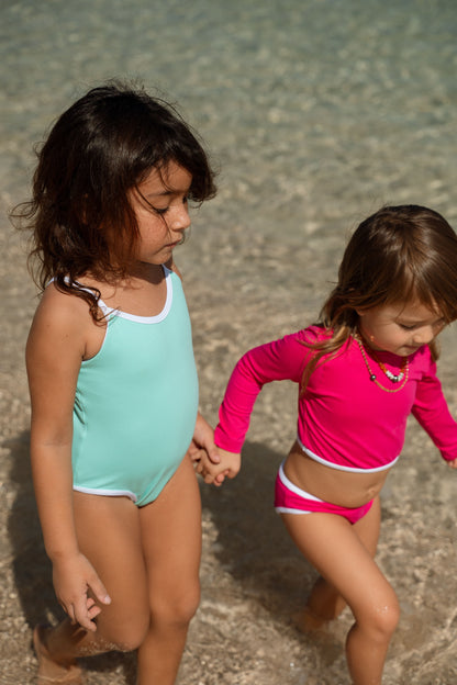 Millie One Piece Kids Swimsuit - Seafoam