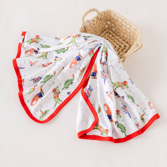 Ole Miss Dinos All-Stars Organic Cotton Baby Blanket