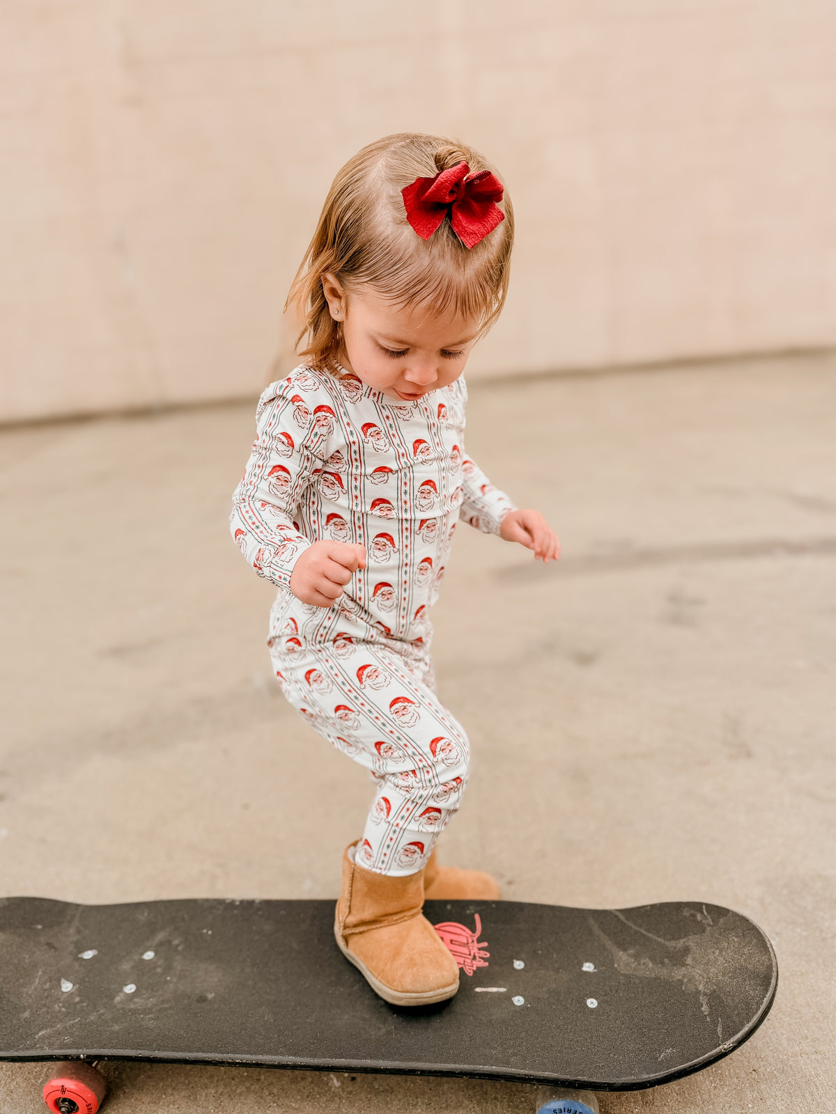 Vintage Santa Bamboo Christmas Pajamas - 2pc Set