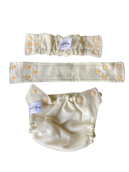 Merino Wool All-In-Two Diaper Cover and Belt