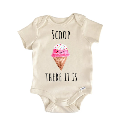 Icecream Cone Scoop Pink Summer Baby Gift Baby Bodysuit
