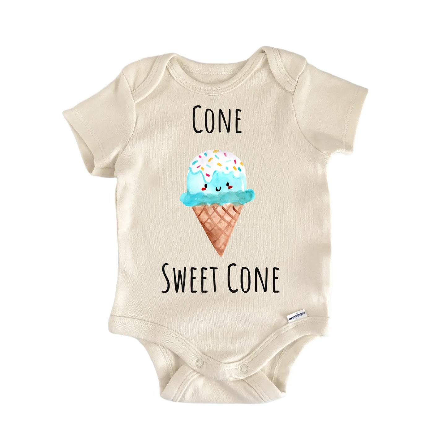 Icecream Cone Summer Melt Sprinkles Baby Gift Baby Bodysuit