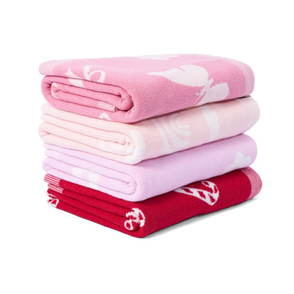 Butterfly Jacquard Knit Baby Blanket