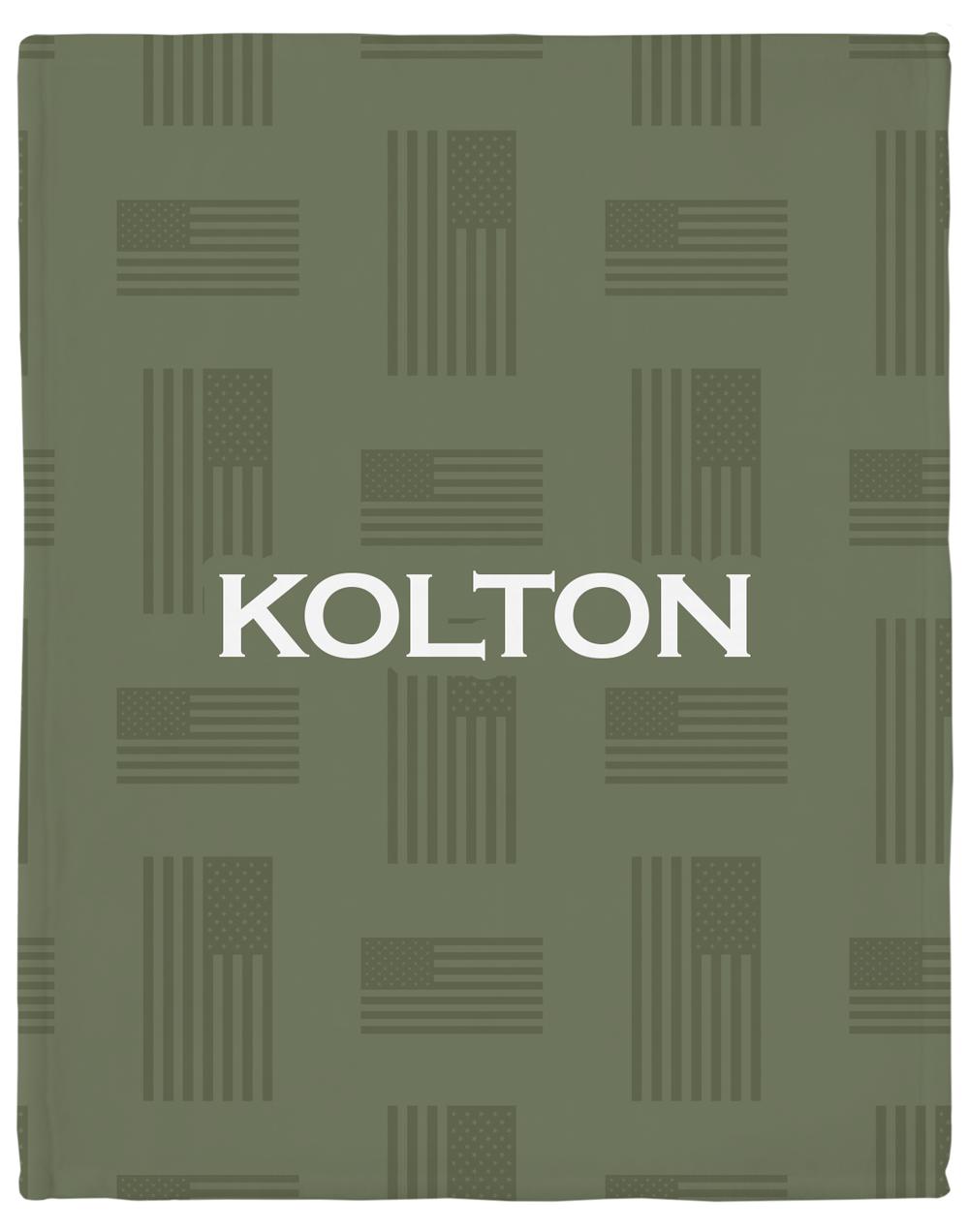 Kolton Personalized Minky Blanket