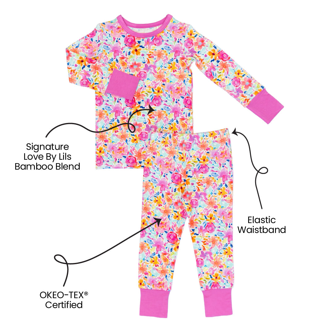 Korrie Floral Bamboo 2-Piece Long Sleeve Set