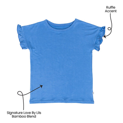 Korrie Purple Bamboo Ruffle Tee