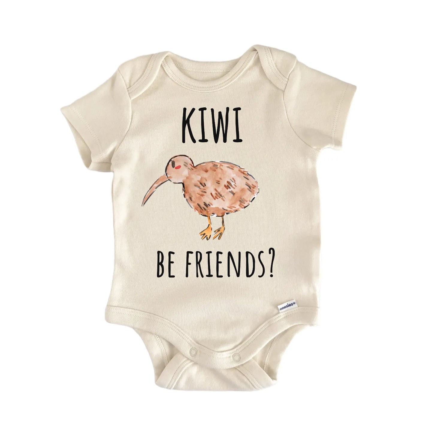 Kiwi Be Friends Bird Feather Baby Gift Baby Bodysuit
