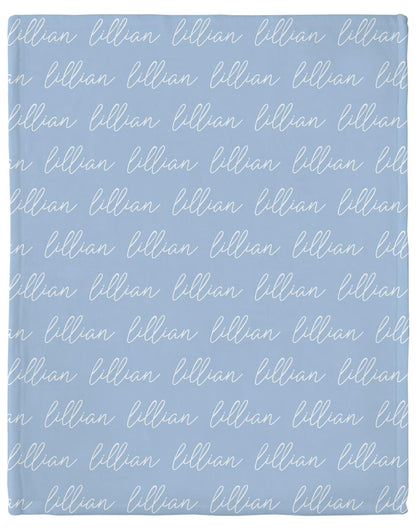 Lillian Blue Personalized Minky Blanket