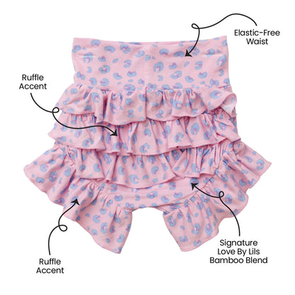 Lillian Leopard Bamboo Ruffle Bummies