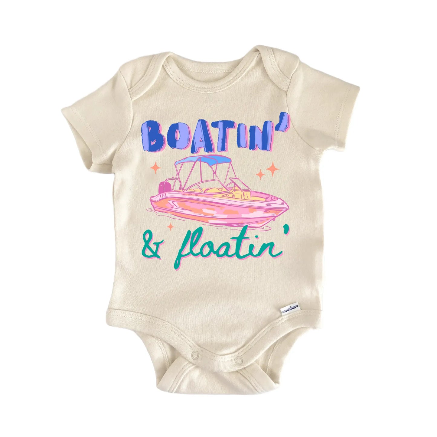 Lake Summer Boat Float Baby Gift Baby Bodysuit