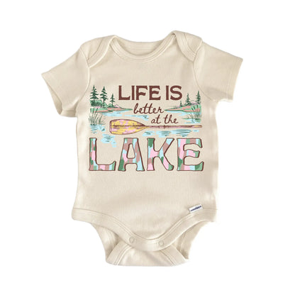 Lake Summer Canoe Oar Infant Gift Baby Bodysuit