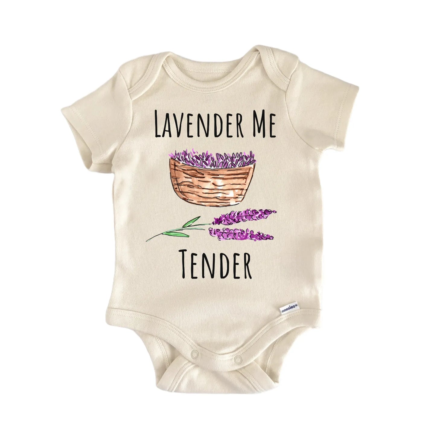 Lavender Plant Flower Garden Calm Baby Gift Baby Bodysuit