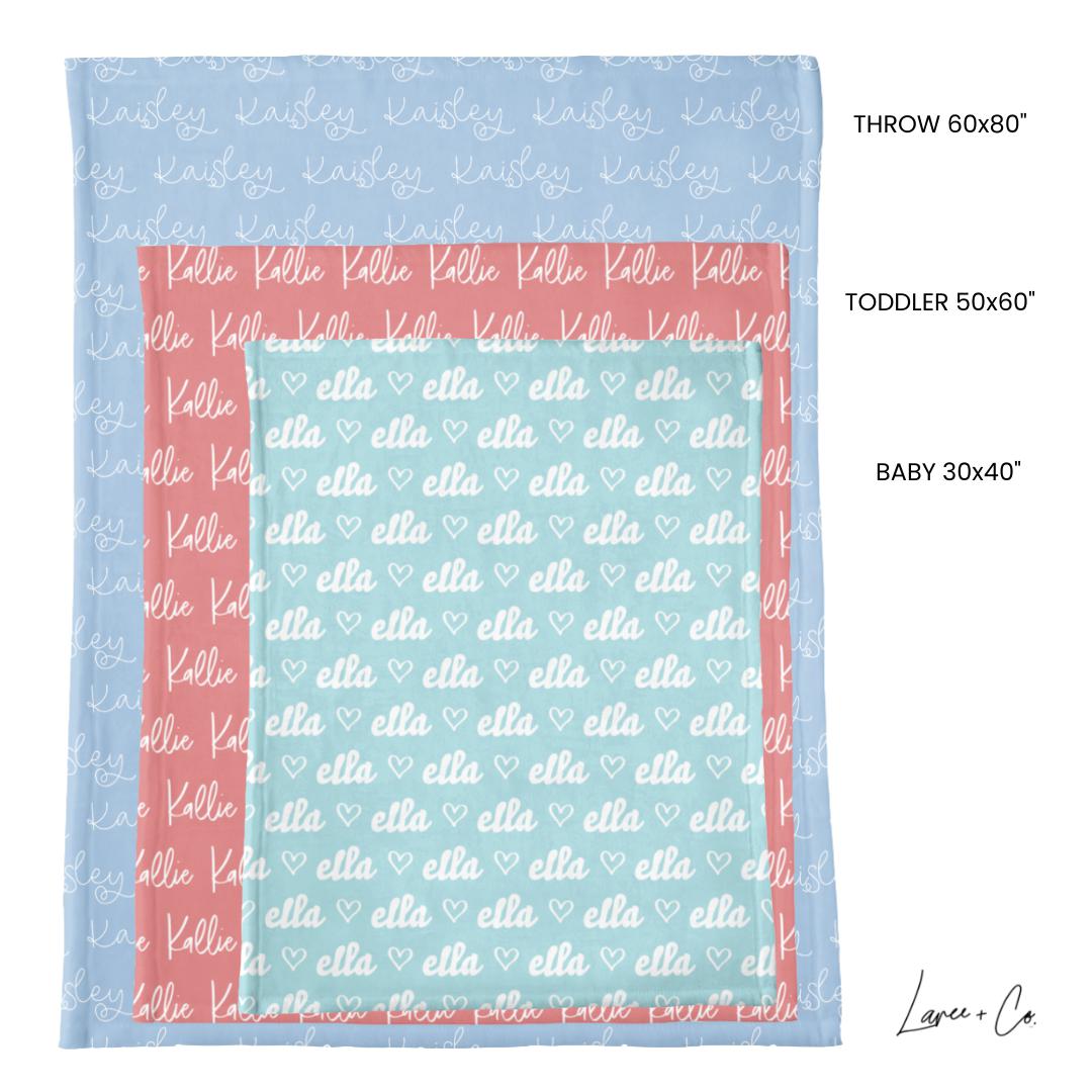 Lillian Floral Personalized Minky Blanket