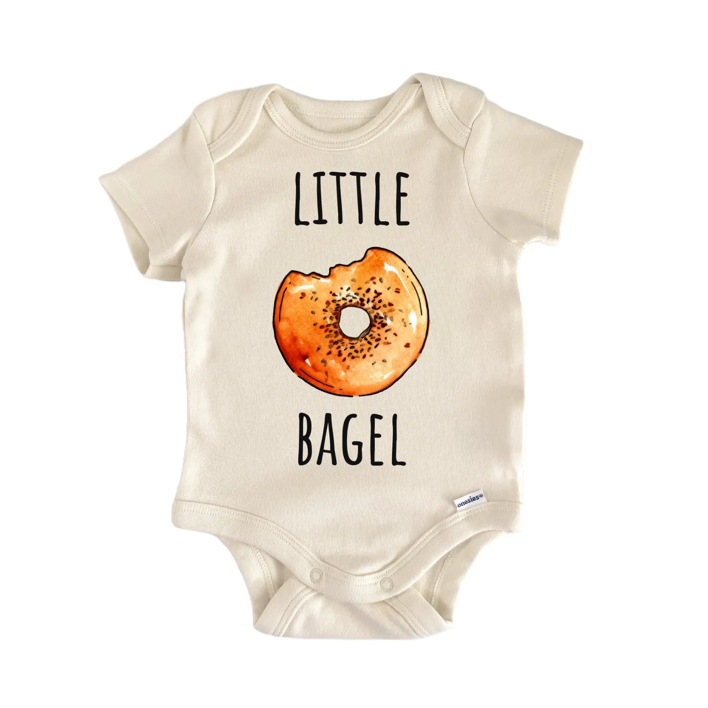Little Bagel Breakfast Brunch Bakery Infant Gift Baby Bodysuit