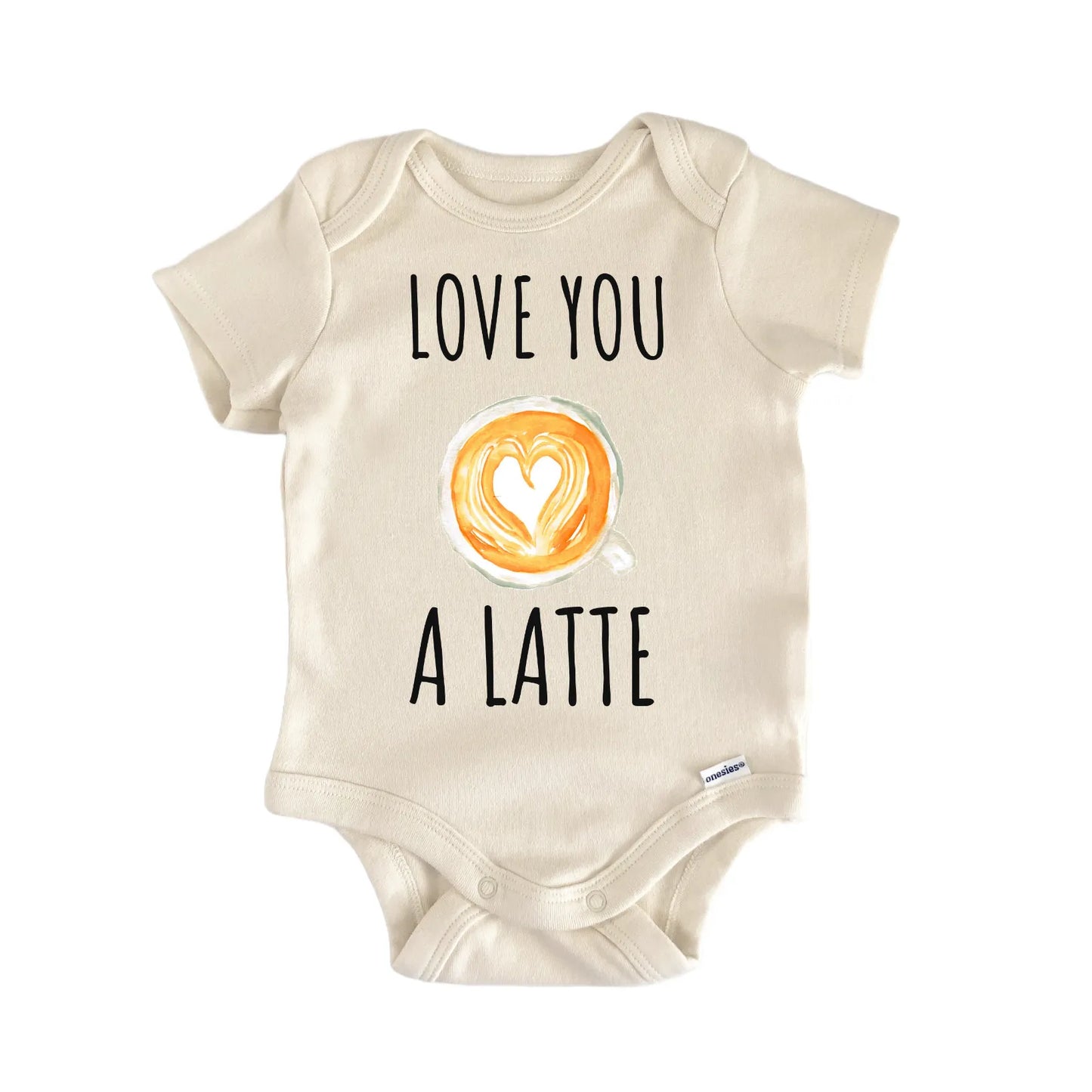 Love You Latte Coffee Espresso Beans Baby Gift Baby Bodysuit