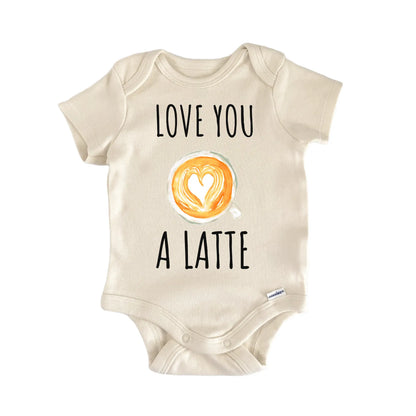 Love You Latte Coffee Espresso Beans Baby Gift Baby Bodysuit