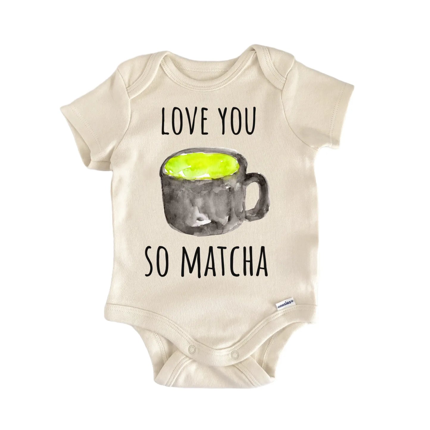 Love You Matcha Tea Coffee Baby Gift Baby Bodysuit