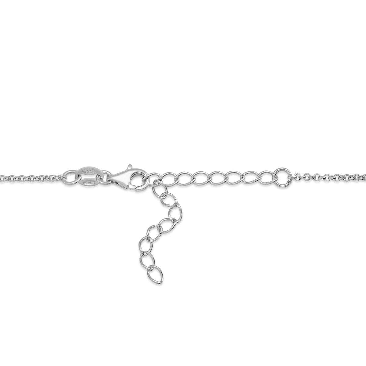 MASSETE Sterling Silver 925 Triple Dangle Heart and Gold Plated Star Pendant Necklace Rolo Chain 17"