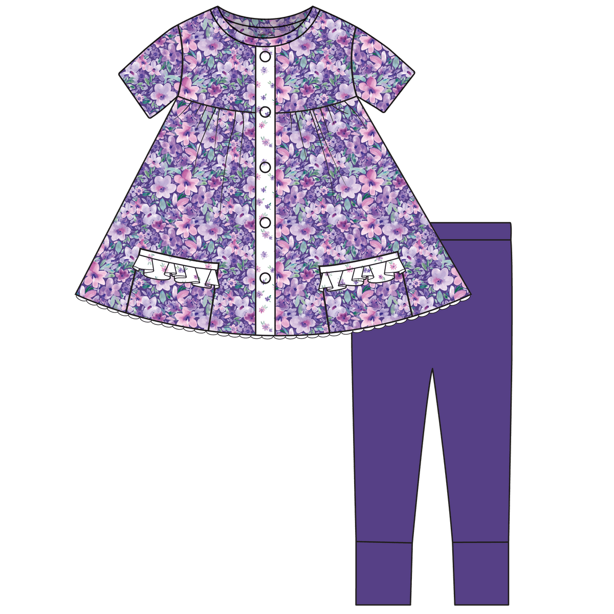 Marlee Short Sleeve Tunic + Legging Set (Pre-Order)