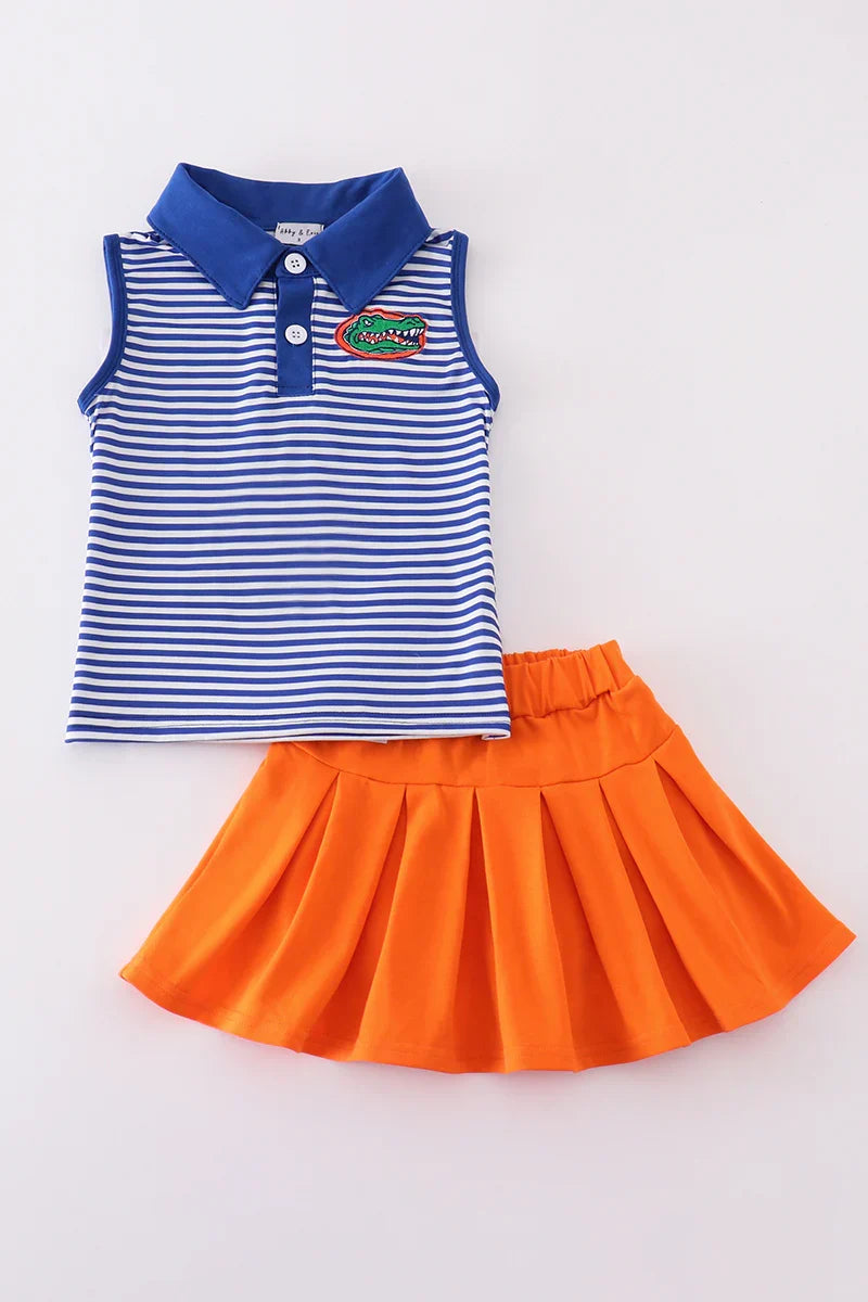Blue stripe Florida Gators embroider skort