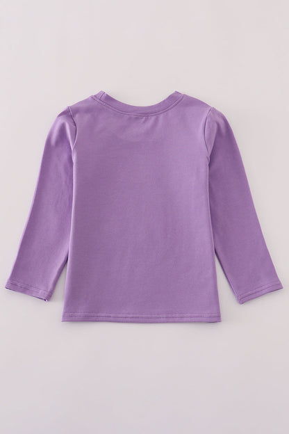 Purple gold LSU geaux tiger sequin top