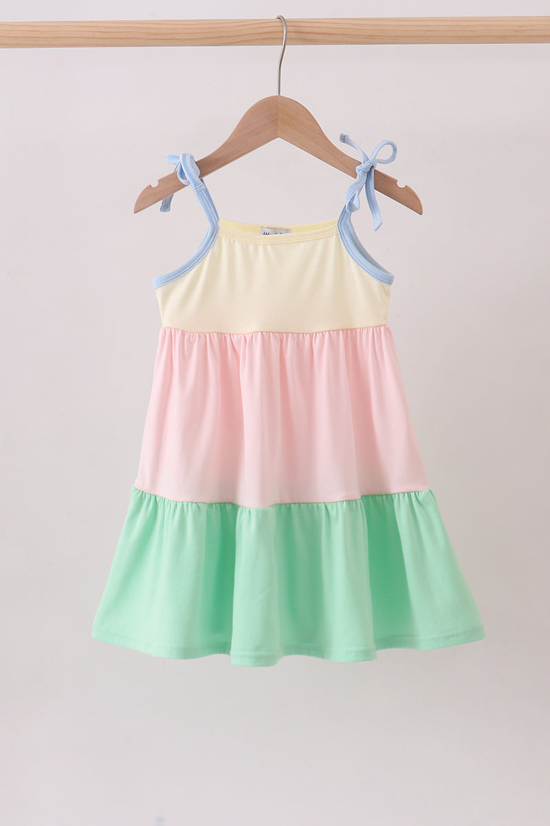 Color block tiered mom&me dress