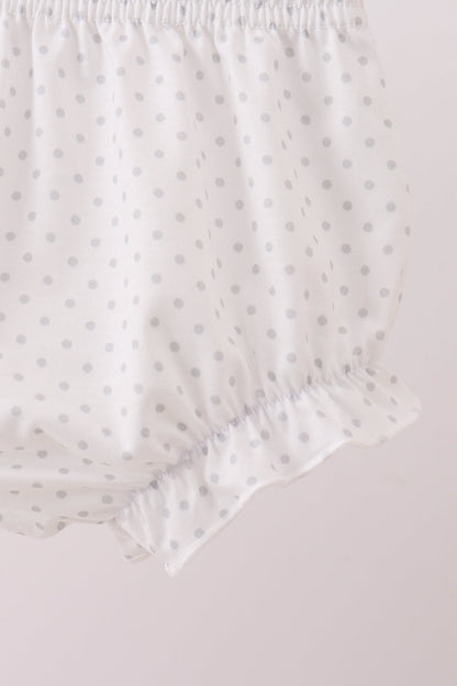 Pink carousel embroidery ruffle bloomer set