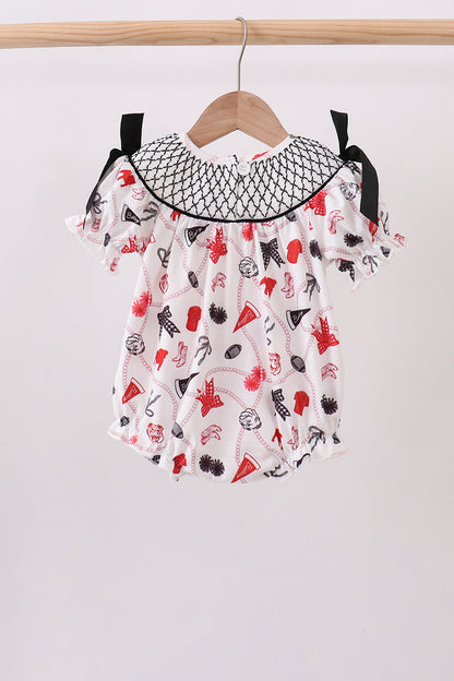 Black Georgia Smocked Bow Bubble