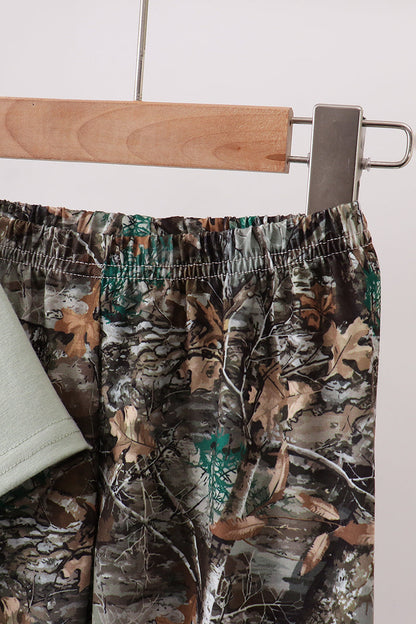 Sage Hunting Embroidered Pants Set