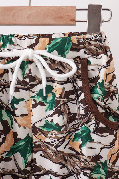 Camouflage Hunting Embroidered Pants Set