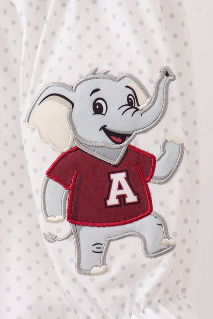 Maroon Alabama Applique Bubble