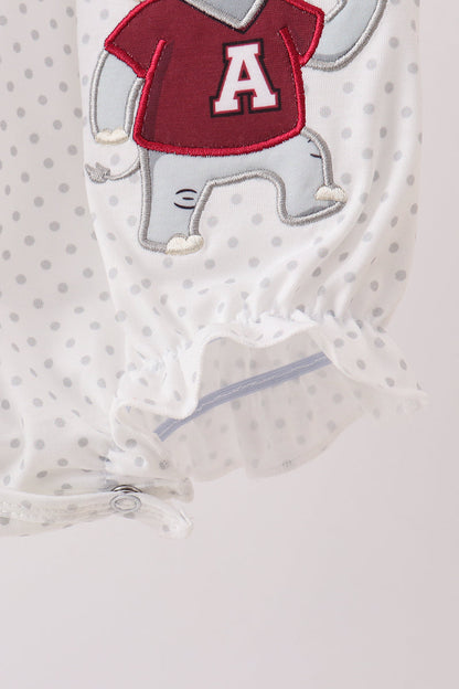 Maroon Alabama Applique Bubble