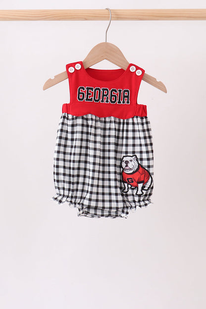 Red Georgia Applique Gingham Bubble