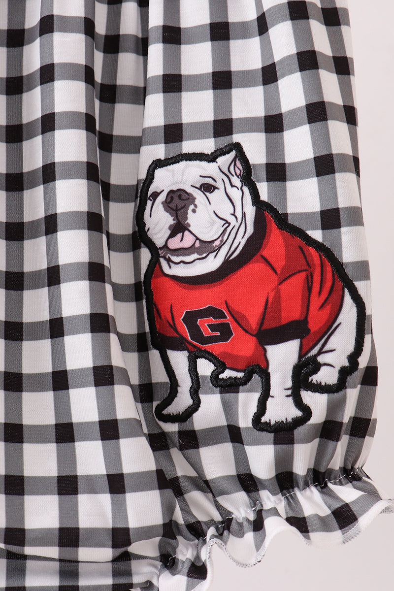 Red Georgia Applique Gingham Bubble