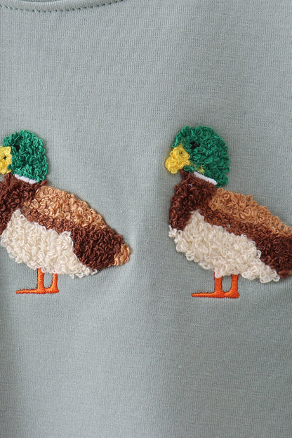 Sage Mallard French Knot Top