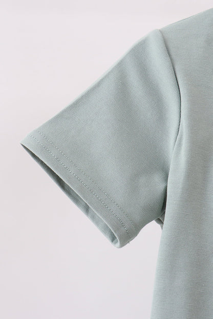 Sage Mallard French Knot Top