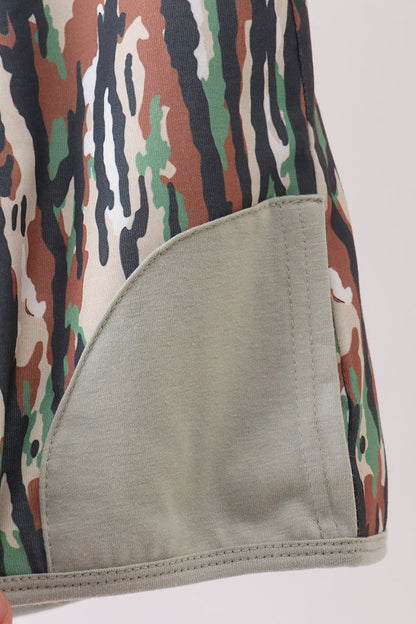 Camo Duck Embroidered Zip Vest