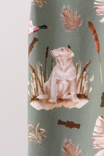 Green Hunting Bamboo Pajama Set