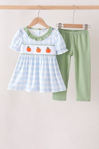 Blue Pumpkin Embroidery Pants Set
