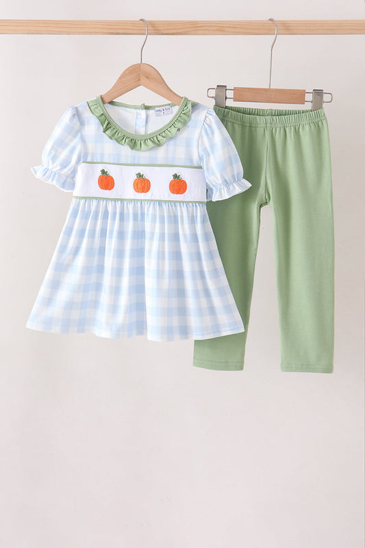 Blue Pumpkin Embroidery Pants Set