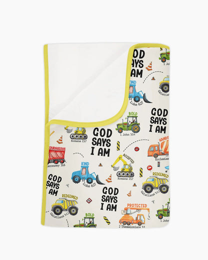 God Says I Am Boy Bamboo Blanket
