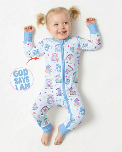 God Says I Am Girl Bamboo Convertible Zippy
