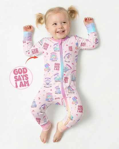 God Says I Am Girl Bamboo Convertible Zippy