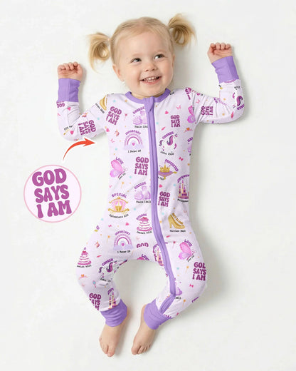 God Says I Am Girl Bamboo Convertible Zippy