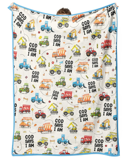 God Says I Am Boy Bamboo Blanket