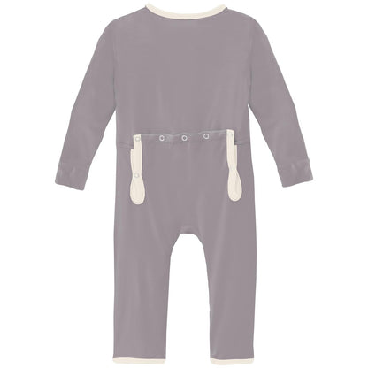 Coverall with 2 Way Zipper in Feather with Natural