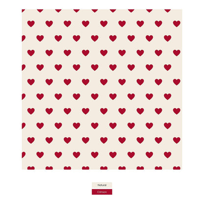 Print Dog Bandana in Natural Hearts